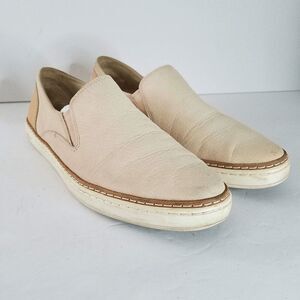 UGG Adley Tan Slip-on Pink Leather Loafer Sneaker Size 8